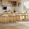 Set of 2 Modern Kitchen Island Bar Stools with Backrest Foam Padding and Anti-Slip Foot Support